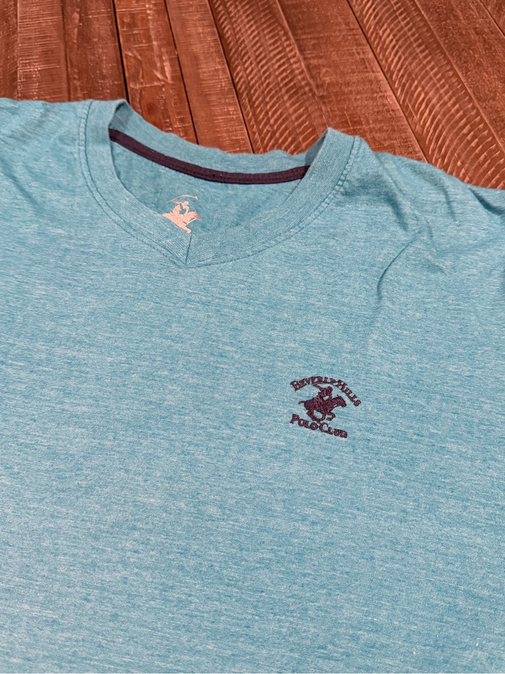Beverly Hills Polo Club Men’s Large Heather Teal T-Shirt